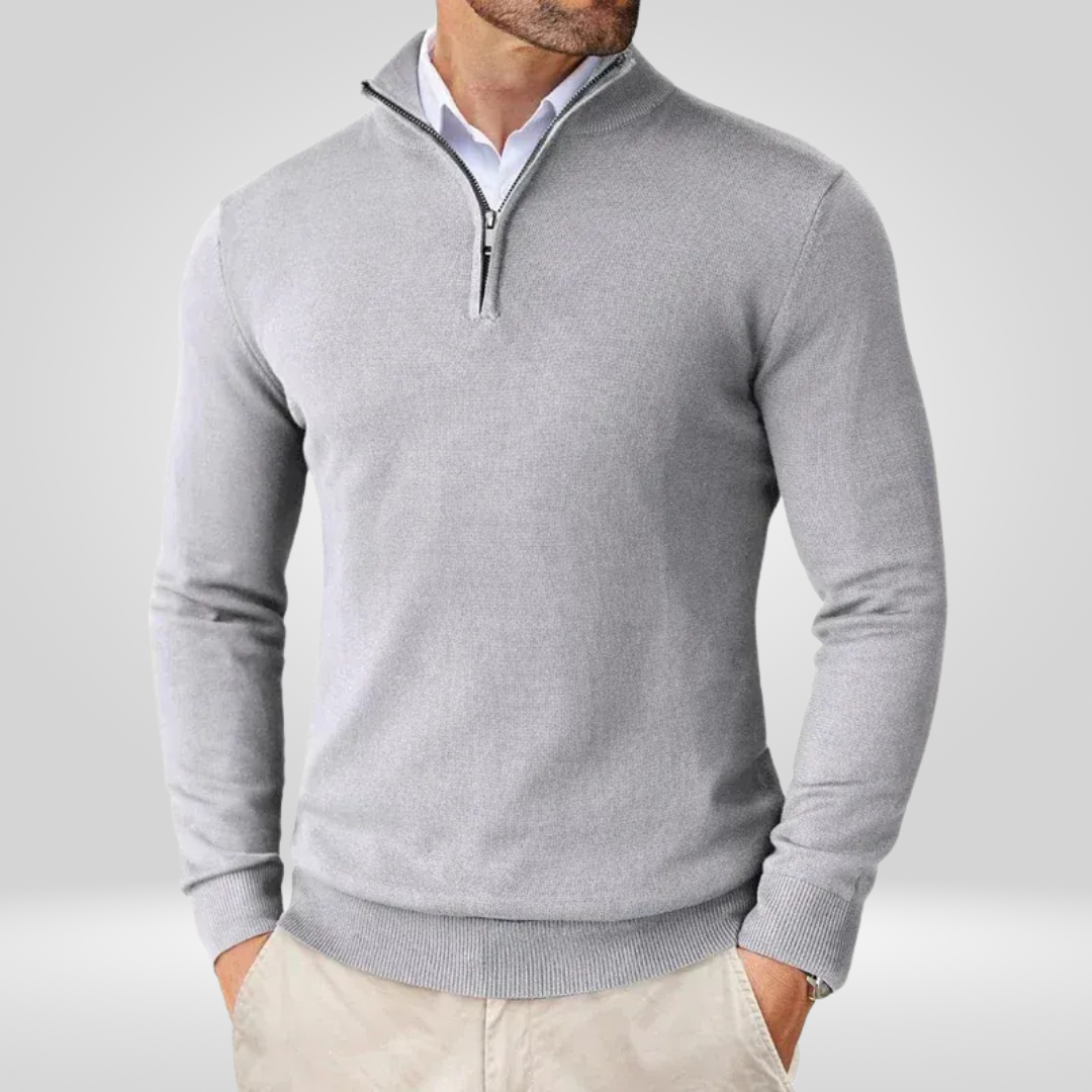 Men Quarter Zip Sweater– Slim Fit