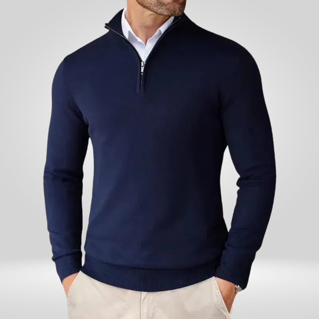 Men Quarter Zip Sweater– Slim Fit