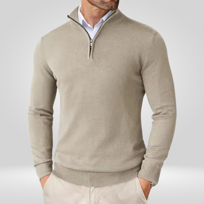 Men Quarter Zip Sweater– Slim Fit
