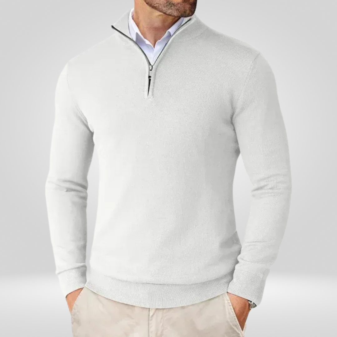 Men Quarter Zip Sweater– Slim Fit