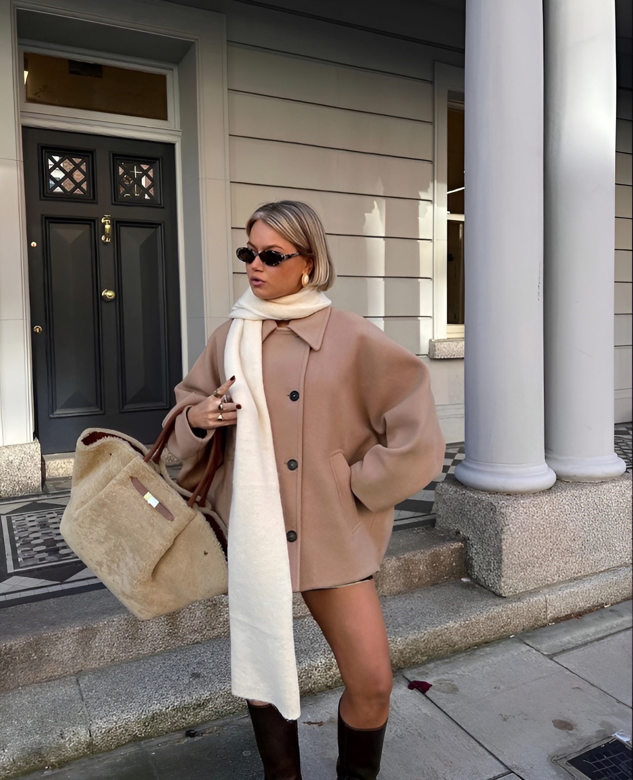 Lizzy | Trendy oversized wool jacket
