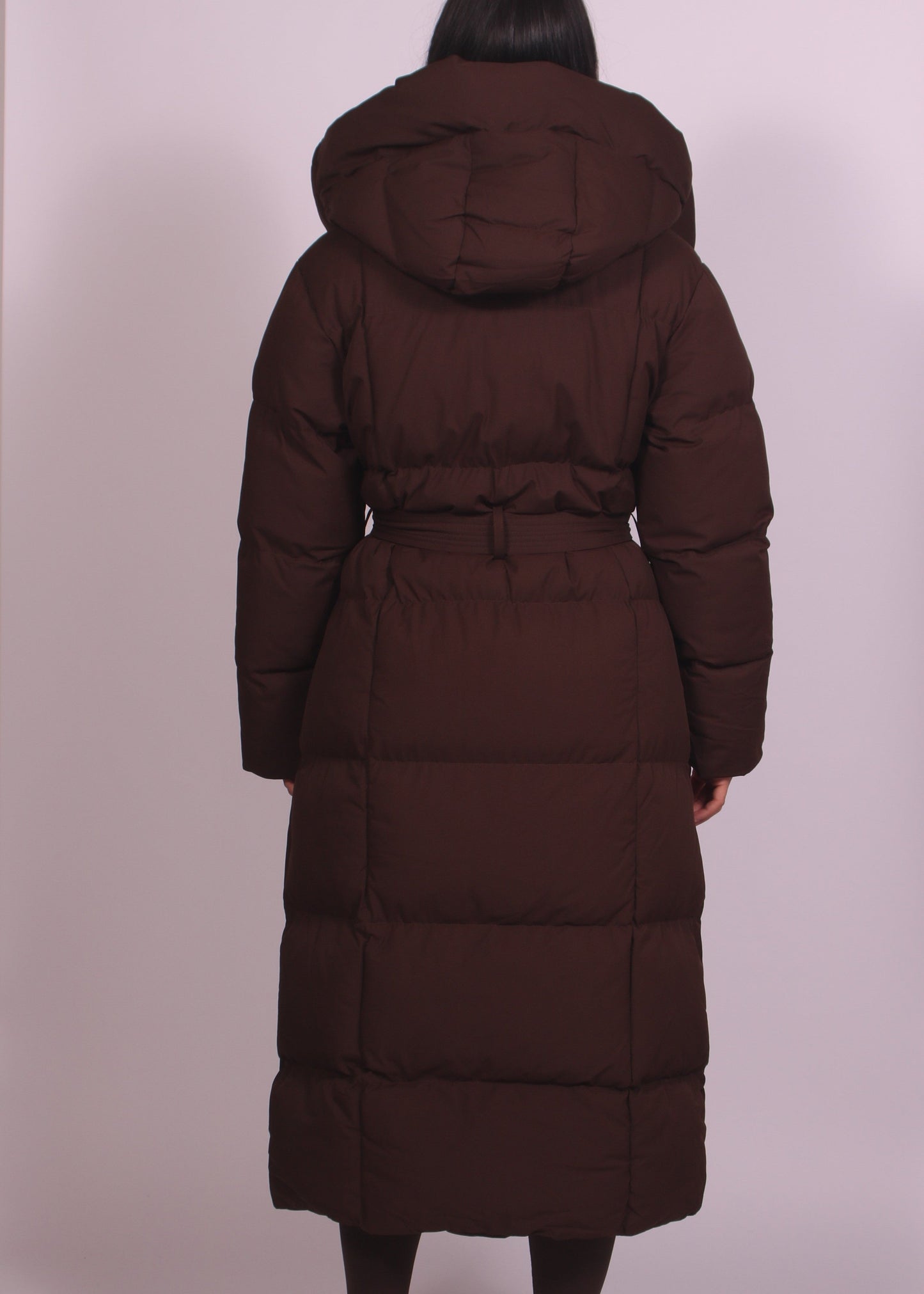 Hooded Puffer Longline Coat